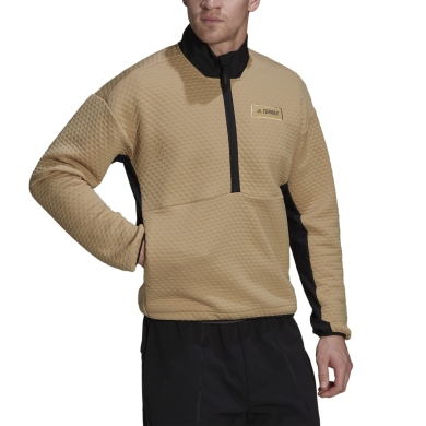 adidas Fleecepullover Terrex Utilitas Hike Half-Zip brązowy męski